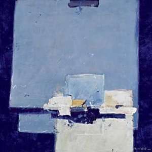  Abstrakt Blau by Ron Van der Werf 28x28