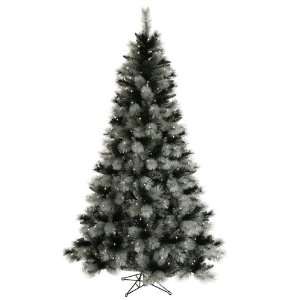  12 Pre Lit Black Ash Artificial Christmas Tree   Clear 