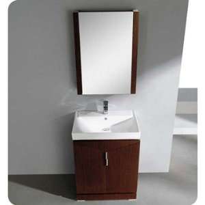  Fresca Elissos 24 Inch Wenge Brown Modern Bathroom Vanity 