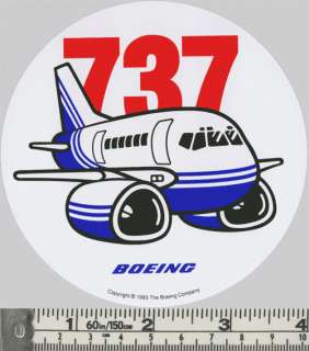 BOEING 737 ROUND FLIGHT CREW v1 1993 AIRLINE STICKER ~VERY RARE 