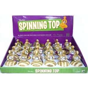  Bamboo Spinning Top Toy: Toys & Games