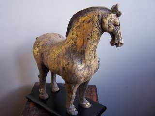 CHINESE CAST IRON HORSE on STAND (VINTAGE)  