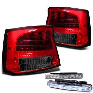 Eautolights 2009 2010 Dodge Charger Red Smoked LED Tail Lights + 8 LED 