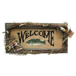   Lodge or Cabin FISHING WELCOME SIGN Excellent Design: Home & Kitchen