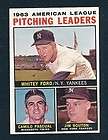 1964 Topps Whitey Ford AL Pitching Leaders  