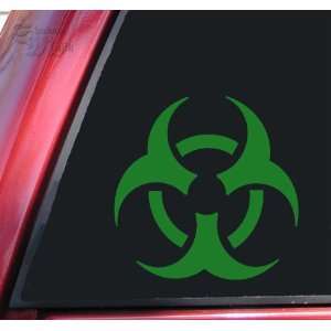  Biohazard Symbol Vinyl Decal Sticker   Green: Automotive