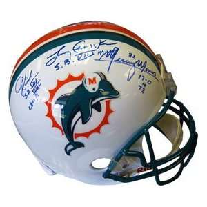 Larry Csonka, Mercury Morris & Jim Kiick Autographed Miami Dolphins 