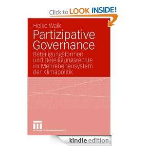 Partizipative Governance Beteiligungsformen und Beteiligungsrechte im 