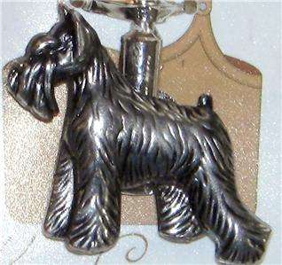 Miniature Schnauzer Dog Charm Key Finder Purse Key Hook  