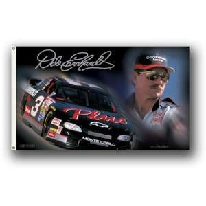 Dale Earnhardt #3 NASCAR 3 x 5 Premier 2 Sided Banner Flag:  