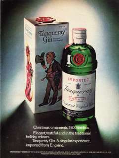 Vintage Advertisement 1966 TANQUERAY GIN PRINT AD BOX  