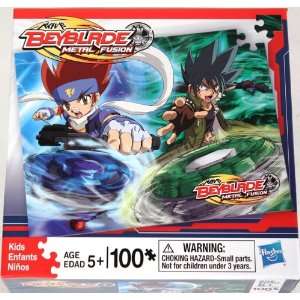  BeyBlade 100 Piece Puzzle   2 Characters   Blue & Green 