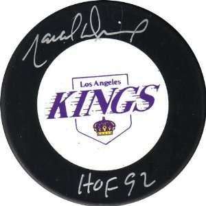   Dionne Los Angeles Kings Autographed Hockey Puck: Sports & Outdoors