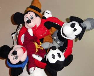 Disney MICKEY MOUSE 70th Anniversary Bean Bag Set MWMT!  