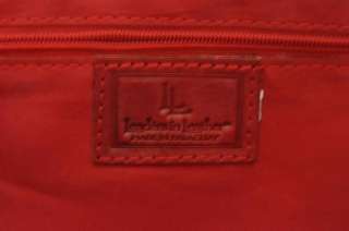 LEADERS in LEATHER Red tooled Satchel Purse  