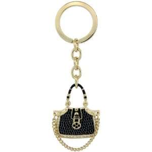 Gold Tone Jeweled Purse Key Chain, Key Ring, Key Holder, Key Tag , Key 
