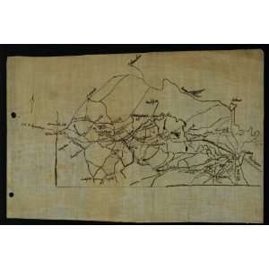   Map Map of Lees retreat from Petersburg to Appomattox Court House, Va