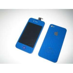  Cross Hatch Blue GSM iPhone 4S Full Set Front Glass 