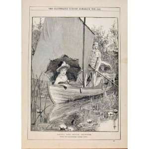  London Almanack River Flowers Boat Ride 1885 Print: Home 