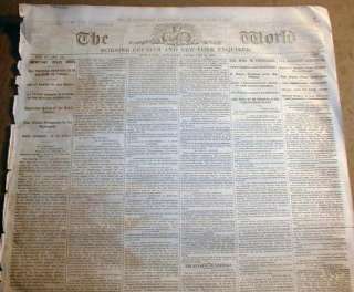 1862 Civil War newspaper BATTLE of FORT DONELSON Tennessee   US Grant 