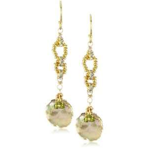  Diane Yang Aasha Gold Keshi Pearl Drop Earrings Jewelry