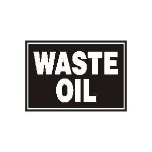  Labels WASTE OIL Adhesive Vinyl   5 pack 3 1/2 x 5 Home 