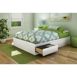  South Shore Step One Full Mates Bed in Pure White