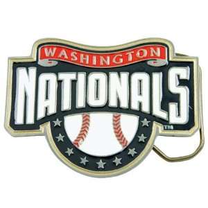  Washington Nationals Pewter Team Logo Belt Buckle: Sports 