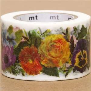  wide mt Washi Masking Tape deco tape flowers & roses: Toys 