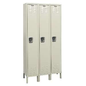 Hallowell U3888 1PT Parchment Steel Premium Wardrobe Locker, 3 Wide 