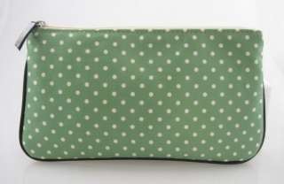 GLENDA GIES Green Polka Dot Cosmetic Handbag  