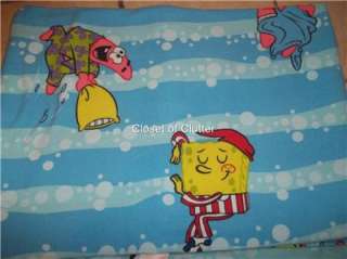 Spongebob Squarepants Character Flannel Twin Flat/Top Bed Sheet 