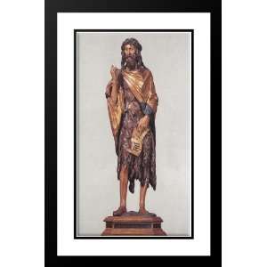 Donatello 17x24 Framed and Double Matted St John the Baptist  