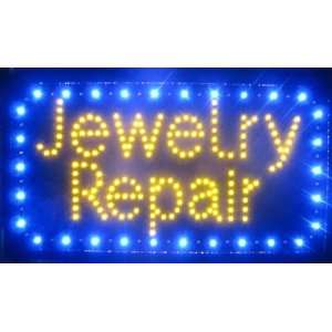 com Jewelry Repair with Blinking Blue Border   Large 24 x 13 LED 