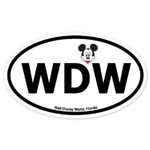  Walt Disney World Travel Oval car bumper sticker 5 x 3 