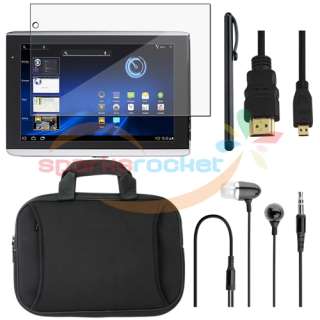   Case Bag+Film Cover+Pen+Cable+Headset For Acer Iconia Tab A500  