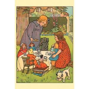  Dolls Tea Party   Poster by Elsie Anna Wood (12x18)