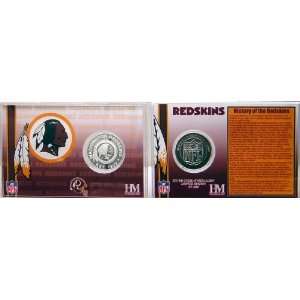 Washington Redskins Team History Coin Card   Collectible Coin:  