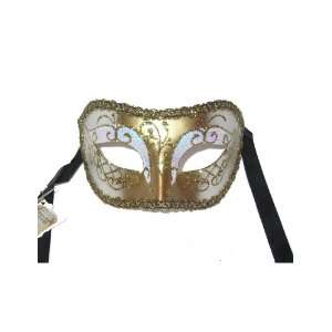   Gold Colombina Star Venetian Masquerade Carnival Mask 