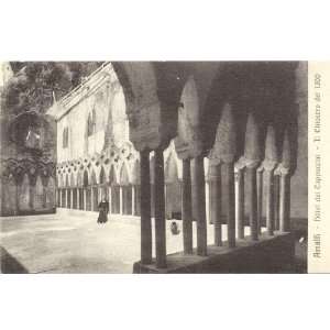 1910 Vintage Postcard Cloister of the Cappuccini Convent Amalfi Italy