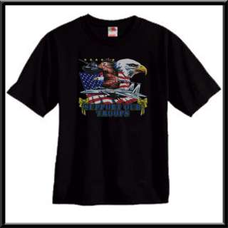 Support Our Troops Eagle Tank Jet T Shirt S 2X,3X,4X,5X  