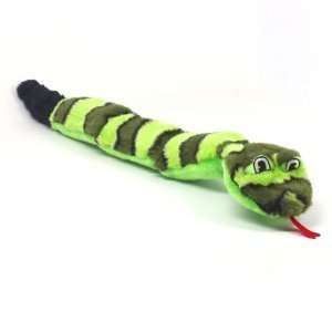   Puppies Invincible 3 Squeaker Snake, Green and Black