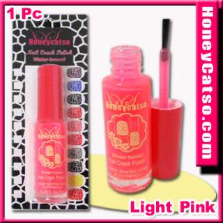 WAC10 S 1 Pc of 8ml Water based Crack Nail Polish Set 12 Light Pink