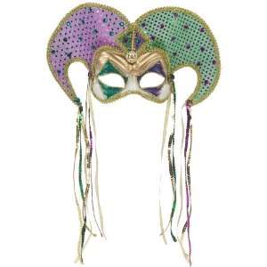   Inc Mardi Gras Venetian Mask Adult / Green   One Size: Everything Else