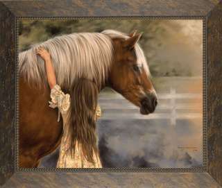 First Love Lesley Harrison Western Horses Children Girls Solid Wood 