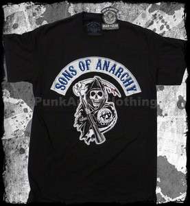 Sons of Anarchy   Logo SOA Biker Patch black   official t shirt   FAST 