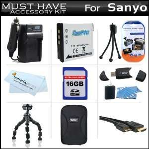  16GB Accessory Kit For Sanyo VPC PD2BK High Definition 