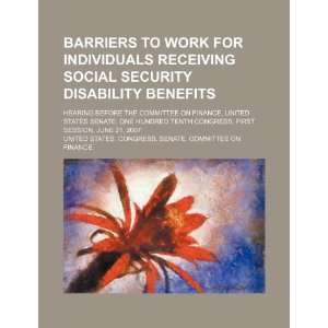 Barriers to work for individuals receiving social security disability 