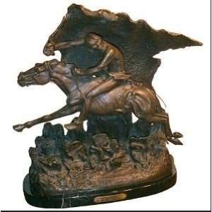  Horsethief American Bronze Hand Made Sculpture By Frederic 