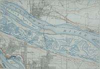  TOPOGRAPHIC MAP PORTLAND OR OREGON, VANCOUVER WA, COLUMBIA RIVER
